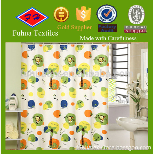 microfiber fabric cartoon printed shower curtain fabric